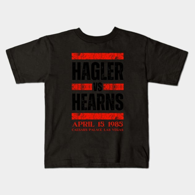 Hagler Vs Hearns Vintage Kids T-Shirt by FullOnNostalgia